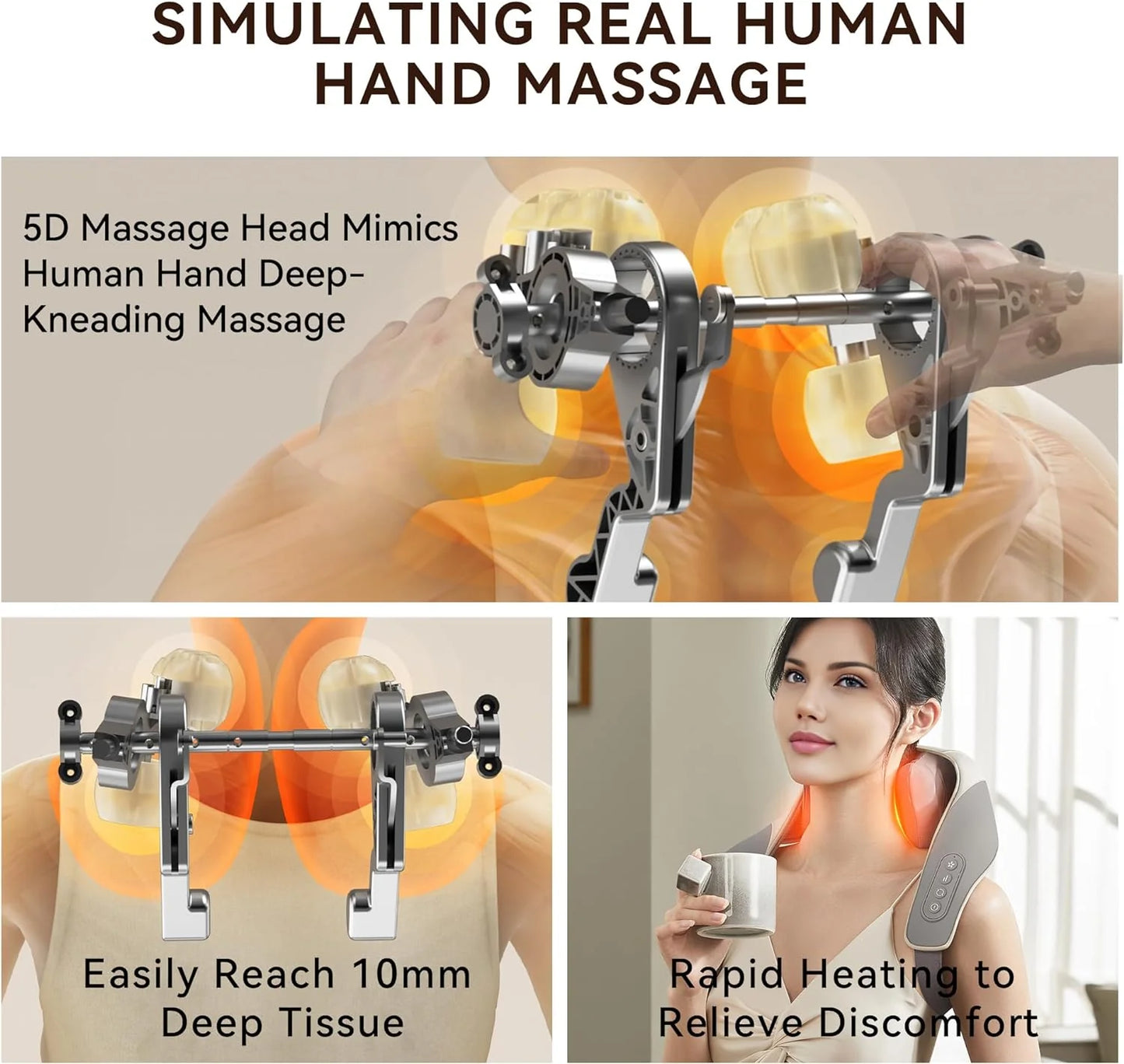 Rechargeable Shoulder & Neck Massager - Your Solution to Pain-Free Living!