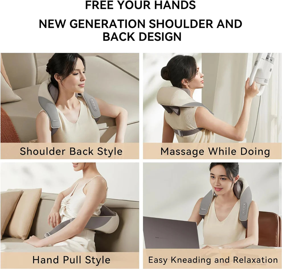 Rechargeable Shoulder & Neck Massager - Your Solution to Pain-Free Living!