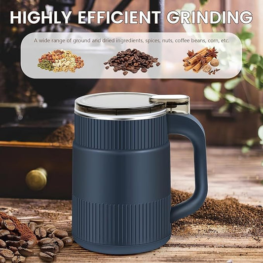 ELECTRIC COFFEE GRINDER WITH HANDLE