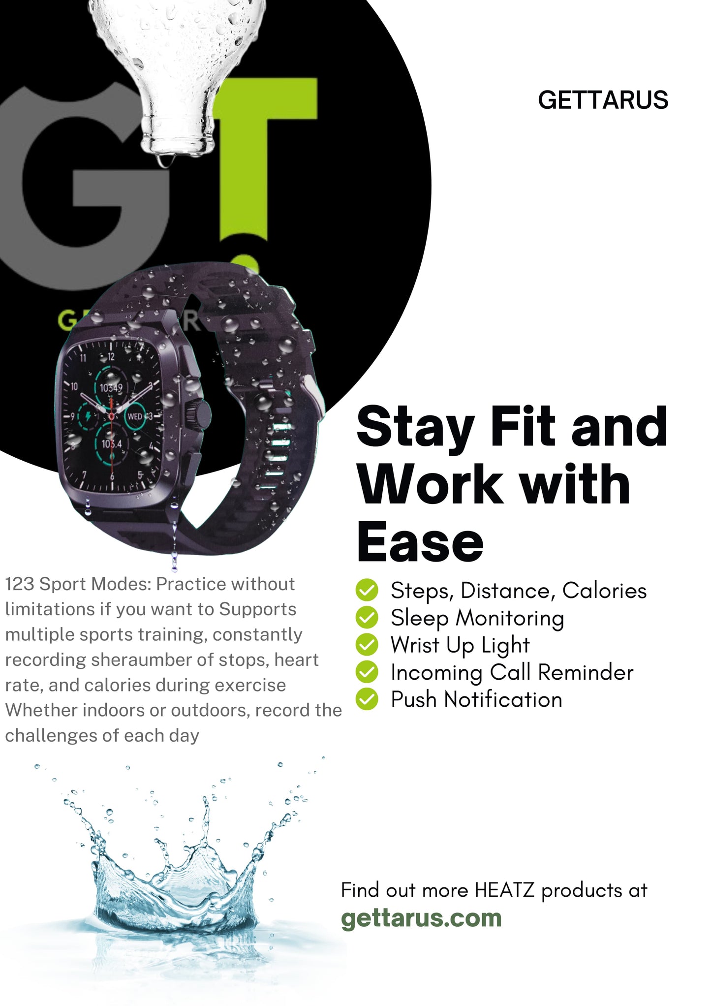 HEATZ™ HW16 Smartwatch! Smart Fit Collection!